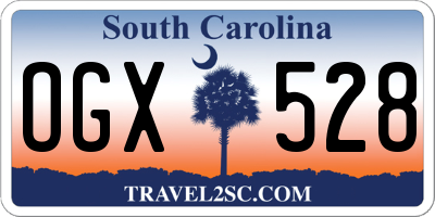 SC license plate OGX528