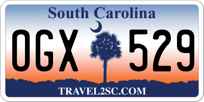 SC license plate OGX529