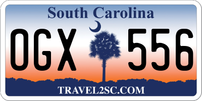 SC license plate OGX556