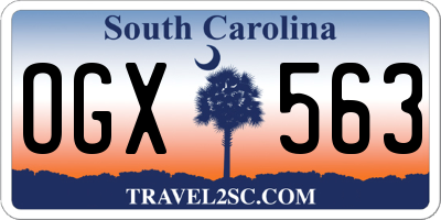 SC license plate OGX563
