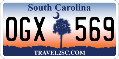 SC license plate OGX569