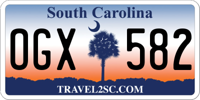 SC license plate OGX582