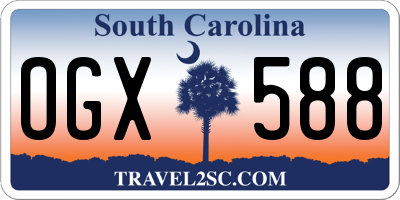 SC license plate OGX588