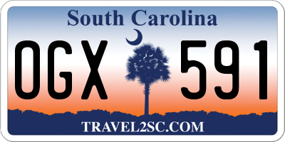SC license plate OGX591