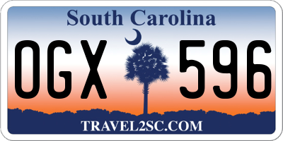 SC license plate OGX596