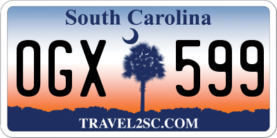 SC license plate OGX599
