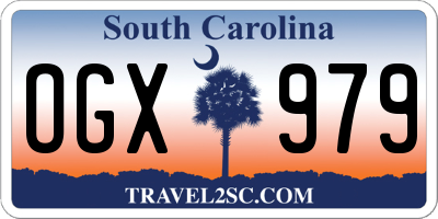 SC license plate OGX979