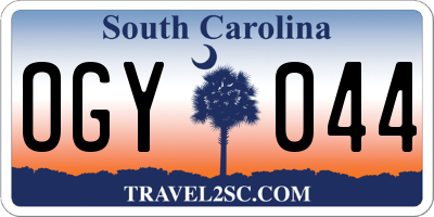 SC license plate OGY044