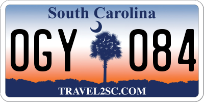 SC license plate OGY084