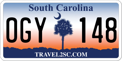 SC license plate OGY148