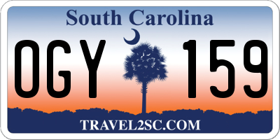 SC license plate OGY159