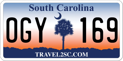 SC license plate OGY169
