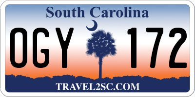 SC license plate OGY172