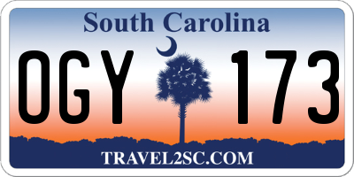 SC license plate OGY173