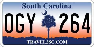 SC license plate OGY264