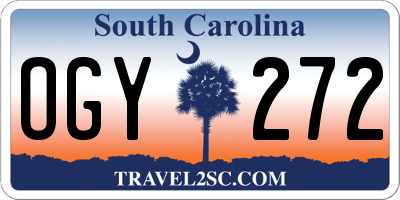SC license plate OGY272