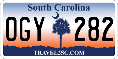 SC license plate OGY282