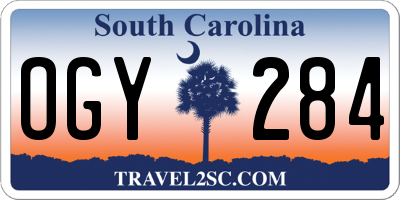 SC license plate OGY284