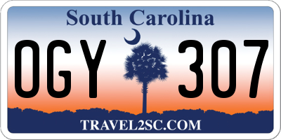 SC license plate OGY307