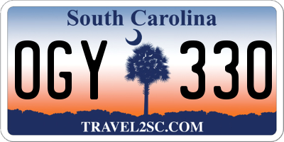 SC license plate OGY330