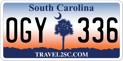 SC license plate OGY336