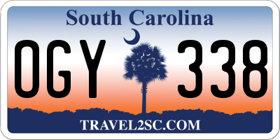 SC license plate OGY338