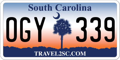 SC license plate OGY339