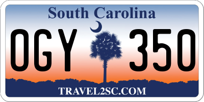 SC license plate OGY350