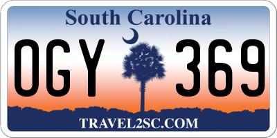 SC license plate OGY369