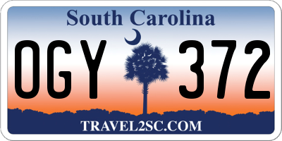 SC license plate OGY372
