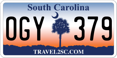 SC license plate OGY379