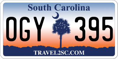 SC license plate OGY395