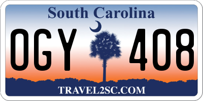 SC license plate OGY408