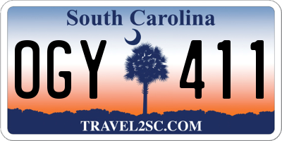 SC license plate OGY411
