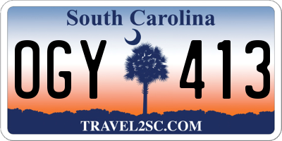 SC license plate OGY413