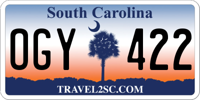 SC license plate OGY422