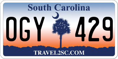 SC license plate OGY429