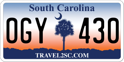 SC license plate OGY430