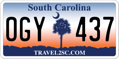 SC license plate OGY437