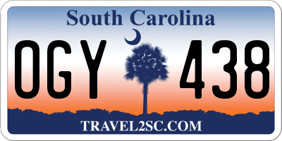SC license plate OGY438