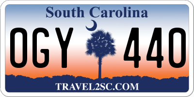 SC license plate OGY440