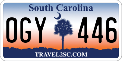 SC license plate OGY446