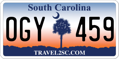 SC license plate OGY459