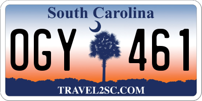 SC license plate OGY461