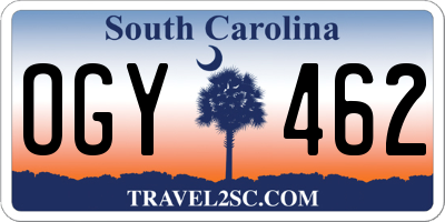 SC license plate OGY462