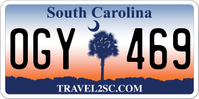 SC license plate OGY469