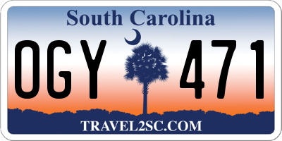 SC license plate OGY471