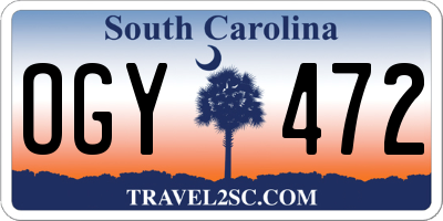 SC license plate OGY472