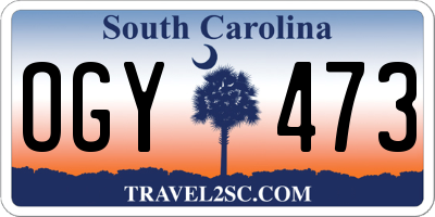 SC license plate OGY473
