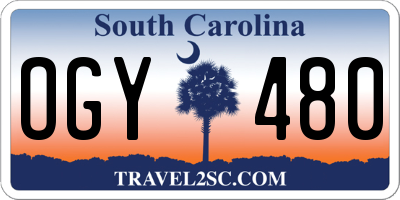 SC license plate OGY480